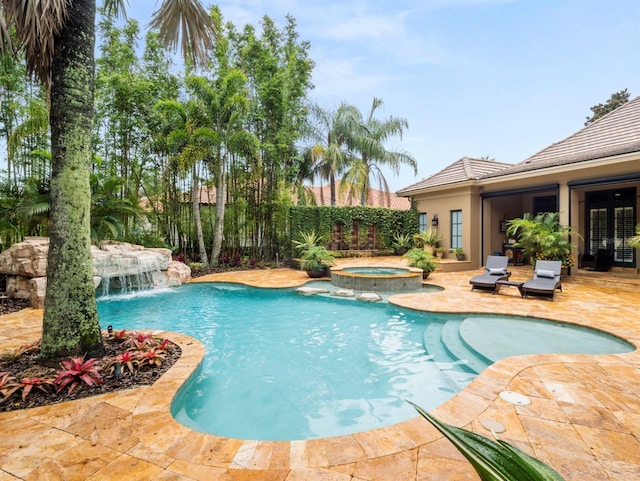 11106 Coniston Way, Windermere, FL 34786 - view of pool featuring a patio and a pool with connected hot tub