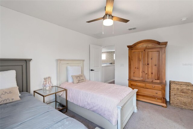 5639 Timber Meadow Way, Saint Cloud, FL 34771 - bedroom with light carpet and a ceiling fan