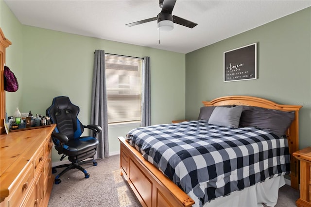 5639 Timber Meadow Way, Saint Cloud, FL 34771 - bedroom with light colored carpet, a ceiling fan, and an office area