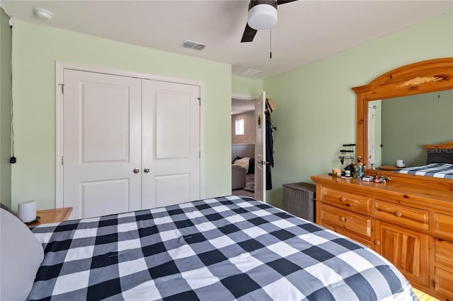 5639 Timber Meadow Way, Saint Cloud, FL 34771 - bedroom with a closet and ceiling fan