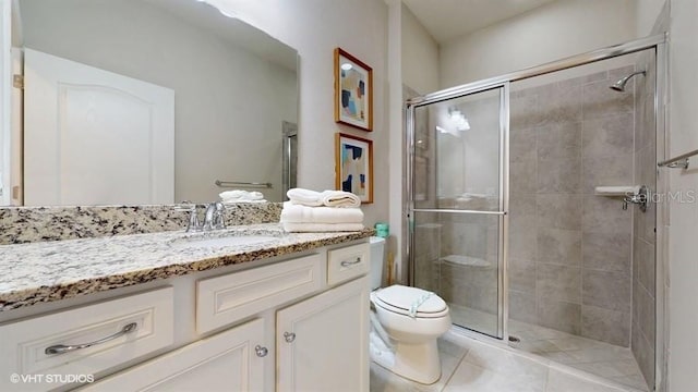 8900 Sydney Ave, Kissimmee, FL 34747 - full bath with vanity, a stall shower, and tile patterned floors