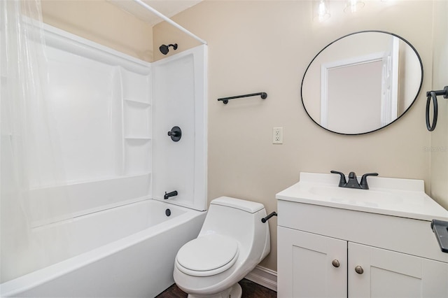 13 Scott Ln, Rockledge, FL 32955 - bathroom with vanity, bathtub / shower combination, and toilet