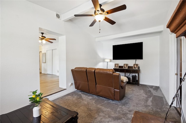 1649 W Waycross Cir, Deltona, FL 32725 - carpeted living area with ceiling fan