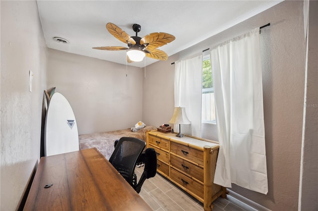 1649 W Waycross Cir, Deltona, FL 32725 - office featuring ceiling fan and light wood-style flooring
