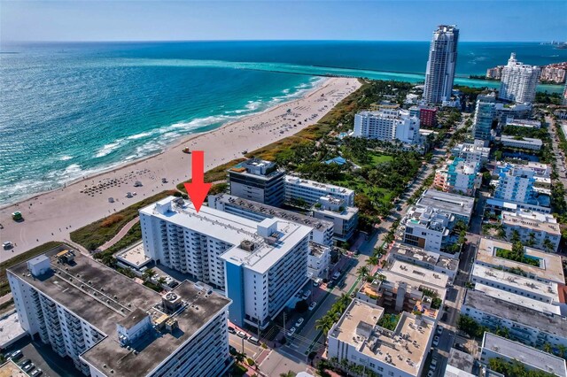 345 Ocean Dr Unit 305, Miami Beach, FL 33139 - view of urban area with waterfront with a beach