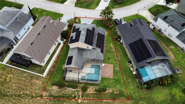 831 Corvina Dr, Davenport, FL 33897 - aerial view of residential area with property parcel outlined