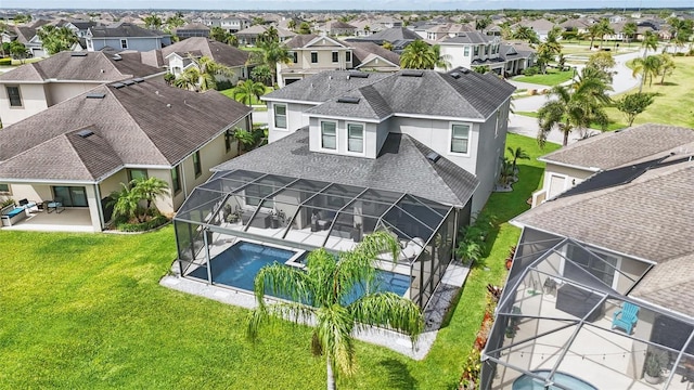 3222 Casterton Dr, Melbourne, FL 32940 - aerial perspective of suburban area with a pool area