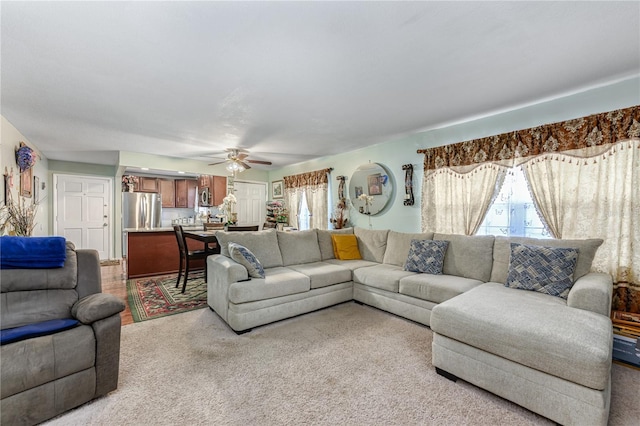 1000 S Semoran Blvd Unit 604, Winter Park, FL 32792 - living area with healthy amount of natural light and ceiling fan