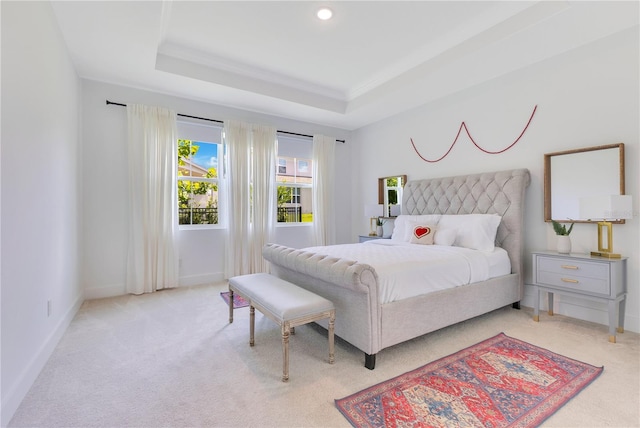 744 Curly Locks Loop, Apopka, FL 32703 - bedroom with carpet flooring, a tray ceiling, and crown molding