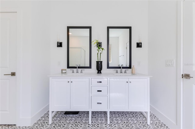 744 Curly Locks Loop, Apopka, FL 32703 - full bathroom with double vanity and tile patterned flooring