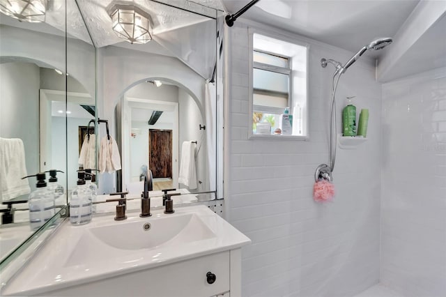 322 Cornell Dr, Lake Worth, FL 33460 - bathroom with tiled shower and vanity