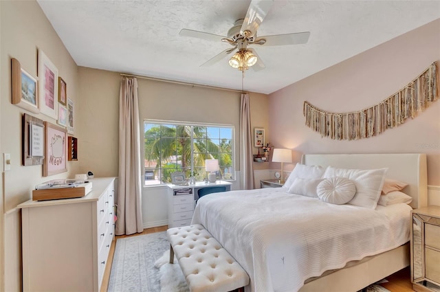 322 Cornell Dr, Lake Worth, FL 33460 - bedroom with light wood-type flooring and a ceiling fan