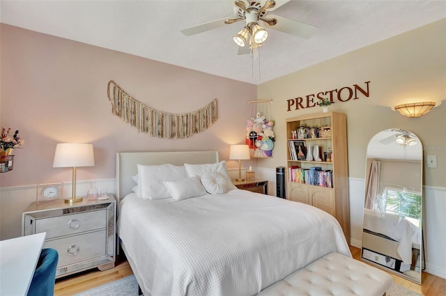 322 Cornell Dr, Lake Worth, FL 33460 - bedroom with wood finished floors and ceiling fan