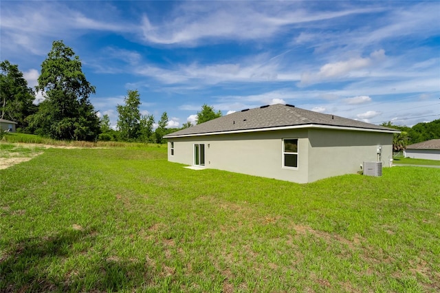 22 W Gulfstream Pl, Citrus Springs, FL 34434 - back of house featuring stucco siding and a yard