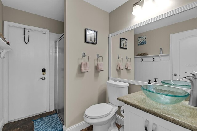 19367 NW 13th St, Pembroke Pines, FL 33029 - full bath with vanity, a shower stall, toilet, and baseboards