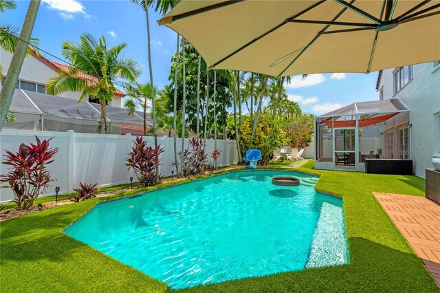 19367 NW 13th St, Pembroke Pines, FL 33029 - view of pool with a patio area