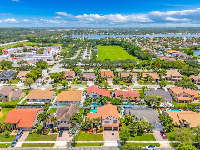 19367 NW 13th St, Pembroke Pines, FL 33029 - aerial view of residential area with a nearby body of water