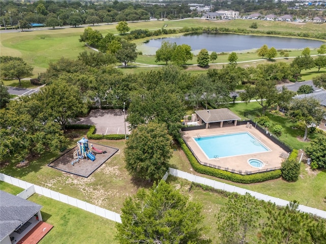 1780 Nature Cove Ln, Clermont, FL 34711 - drone / aerial view of a nearby body of water and a pool