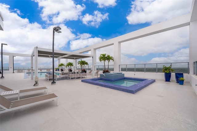 260 S Osceola Ave Unit 710, Orlando, FL 32801 - view of pool with an in-ground hot tub, a swimming pool, and a patio