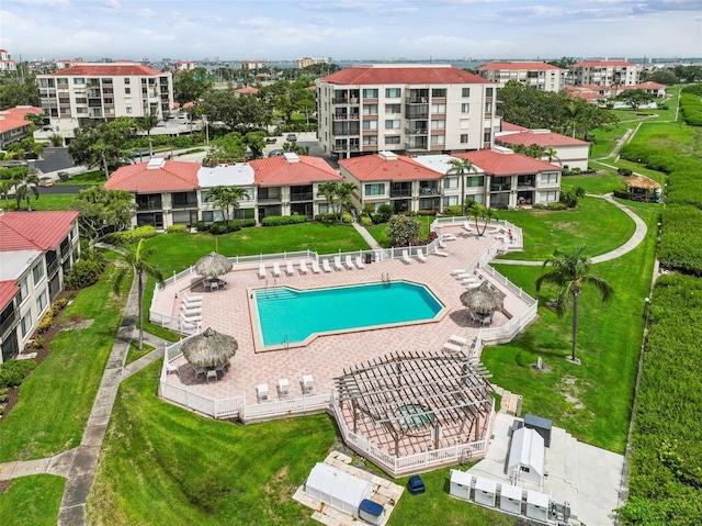 6218 Palma Del Mar Blvd S Unit 103, Saint Petersburg, FL 33715 - drone / aerial view of a pool
