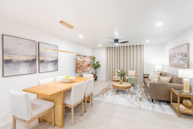 701 S Atlantic Ave Unit Ut21, New Smyrna Beach, FL 32169 - dining space with a ceiling fan and recessed lighting