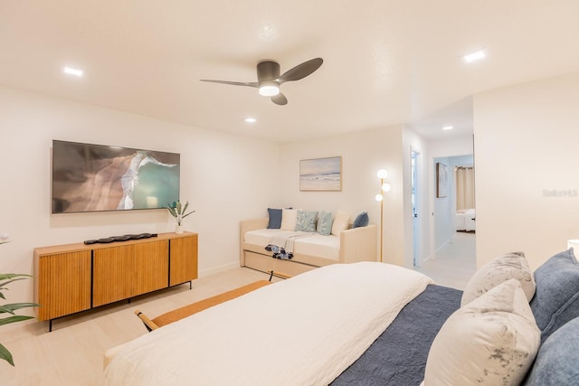 701 S Atlantic Ave Unit Ut21, New Smyrna Beach, FL 32169 - bedroom with recessed lighting and a ceiling fan
