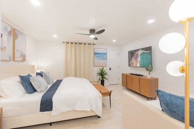 701 S Atlantic Ave Unit Ut21, New Smyrna Beach, FL 32169 - bedroom with recessed lighting and ceiling fan
