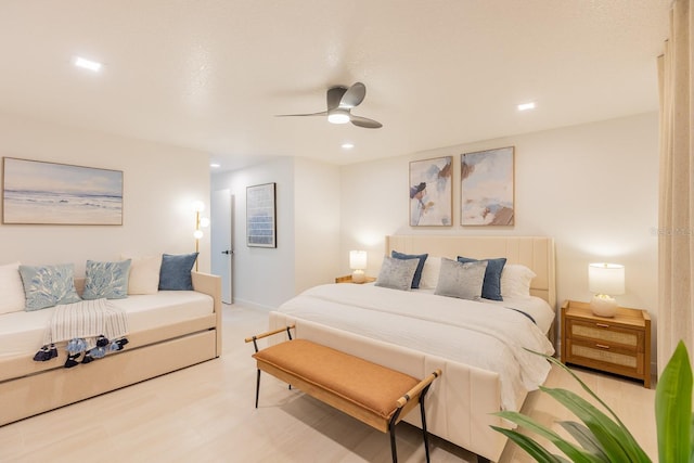 701 S Atlantic Ave Unit Ut21, New Smyrna Beach, FL 32169 - bedroom with recessed lighting and ceiling fan
