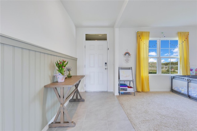 1854 Juneberry St, Clermont, FL 34715 - foyer with light tile patterned floors and baseboards