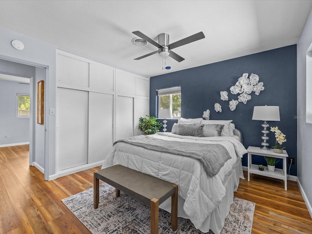 2244 Brookshire Ave, Winter Park, FL 32792 - bedroom featuring light wood-style floors and a ceiling fan