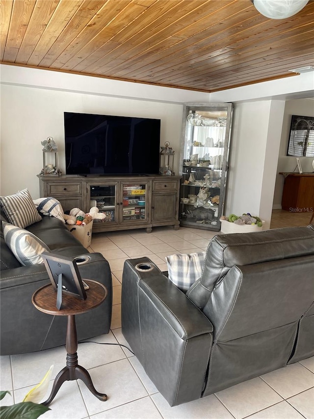 1120 SE 6th Ter, Pompano Beach, FL 33060 - living room with light tile patterned flooring and wood ceiling