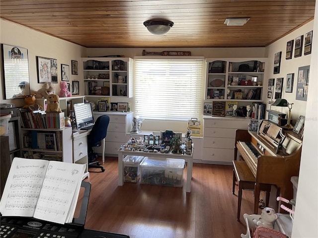 1120 SE 6th Ter, Pompano Beach, FL 33060 - home office featuring wooden ceiling and wood finished floors