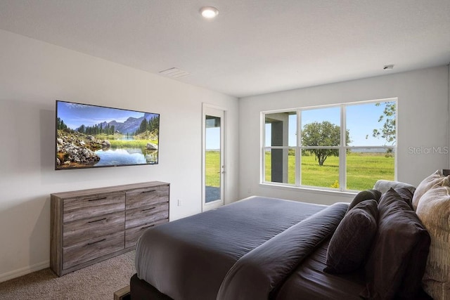 1551 Gateway Ln, Kissimmee, FL 34746 - bedroom with light colored carpet and access to exterior