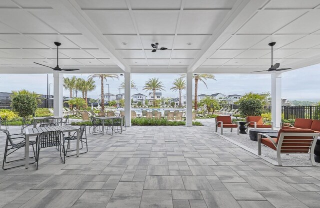 1667 Eaglehurst Ln, Apopka, FL 32703 - view of patio / terrace with a ceiling fan, outdoor lounge area, and outdoor dining area