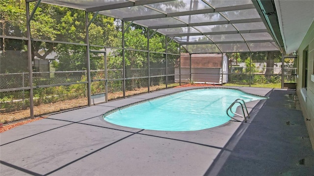 2804 Clearfield Ave, Orlando, FL 32808 - view of pool featuring a lanai, a patio area, and a fenced backyard