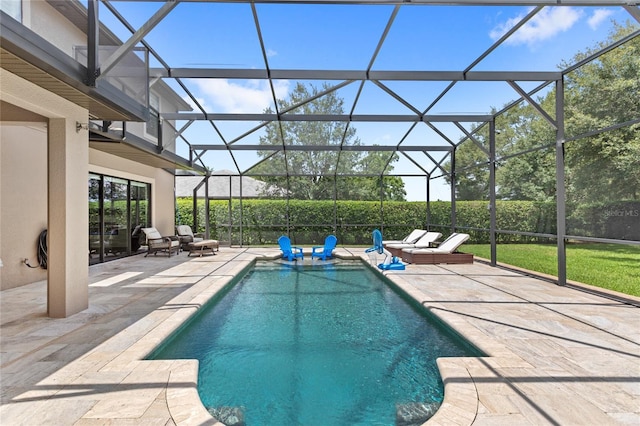 25537 High Hampton Cir, Sorrento, FL 32776 - view of swimming pool featuring a patio and a lanai