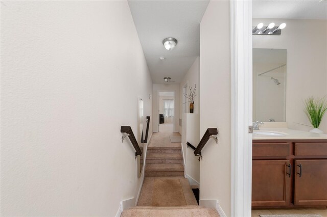 3508 Brighton Park Cir, Belle Isle, FL 32812 - stairs featuring carpet flooring