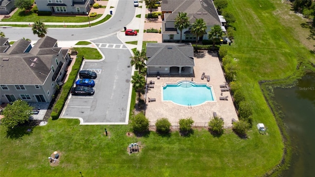 3508 Brighton Park Cir, Belle Isle, FL 32812 - aerial view of residential area featuring a pool and a nearby body of water