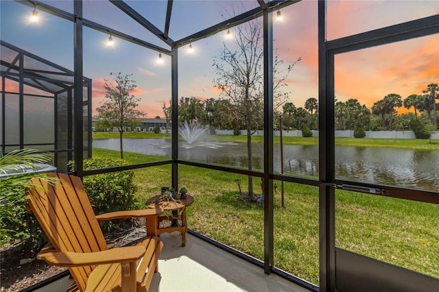 378 Cape Honeysuckle Pl, Sanford, FL 32771 - sunroom / solarium with a water view