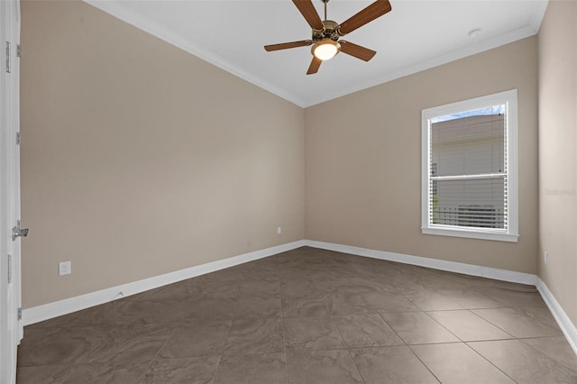 15344 Johns Lake Pointe Blvd, Winter Garden, FL 34787 - unfurnished room with crown molding and ceiling fan