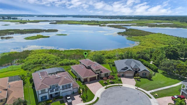 15344 Johns Lake Pointe Blvd, Winter Garden, FL 34787 - aerial perspective of suburban area with a large body of water