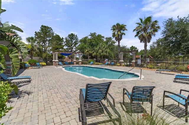 3637 Foxchase Dr, Clermont, FL 34711 - community pool featuring a patio