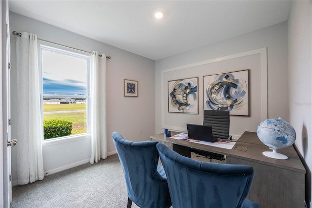 3224 Arch Ave, Ormond Beach, FL 32174 - carpeted home office featuring baseboards
