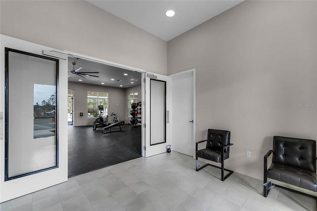 3224 Arch Ave, Ormond Beach, FL 32174 - living area with ceiling fan and recessed lighting