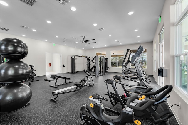 3224 Arch Ave, Ormond Beach, FL 32174 - workout area featuring recessed lighting