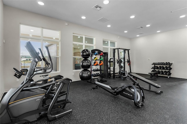 3224 Arch Ave, Ormond Beach, FL 32174 - workout area featuring recessed lighting