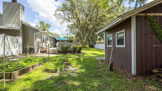 5177 Chesapeake Ave, Orlando, FL 32808 - view of yard with a garden and a deck