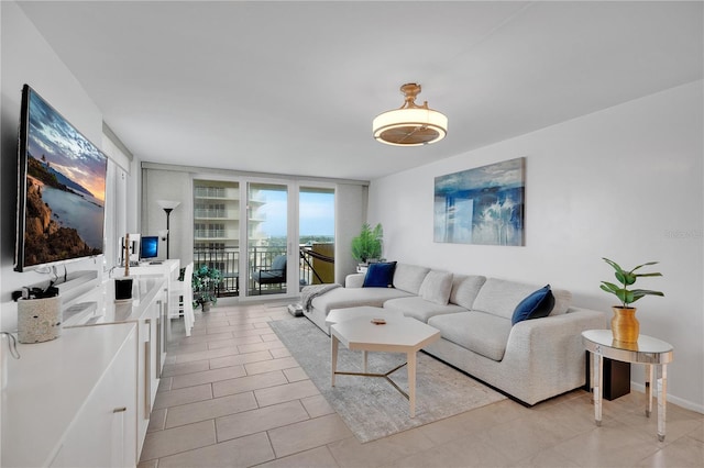 2947 S Atlantic Ave Unit 601, Daytona Beach, FL 32118 - living room with light tile patterned floors