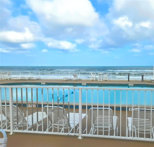 2947 S Atlantic Ave Unit 601, Daytona Beach, FL 32118 - balcony featuring a water view