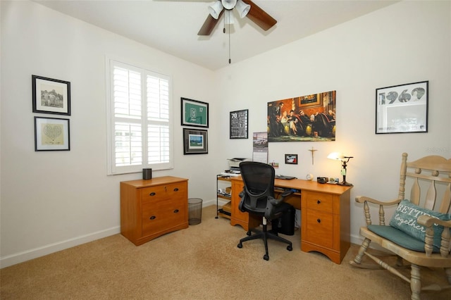 3574 La Jolla Dr, Clermont, FL 34711 - office space featuring ceiling fan and light colored carpet
